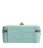 Sac à bandoulière en cuir gaufré vert menthe Dolce &amp; Gabbana avec cadenas