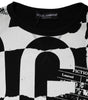 Dolce & Gabbana Black White Cotton Logo Pullover Sweater