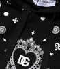 Dolce & Gabbana Black Bandana Hooded Men Sweatshirt Sweater