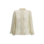 Chloé Silk georgette and lace Blouse