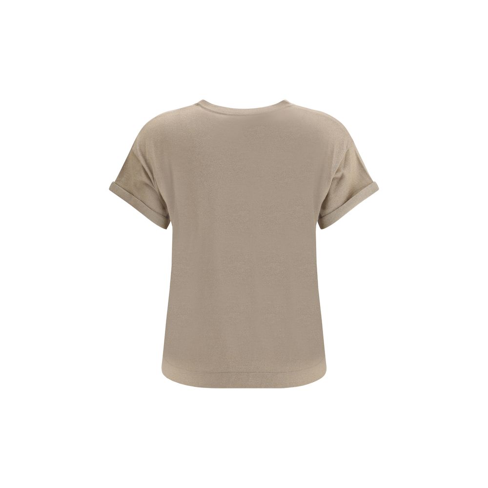 T-shirt à paillettes en cachemire Brunello Cucinelli