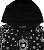 Dolce & Gabbana Black Bandana Hooded Men Sweatshirt Sweater
