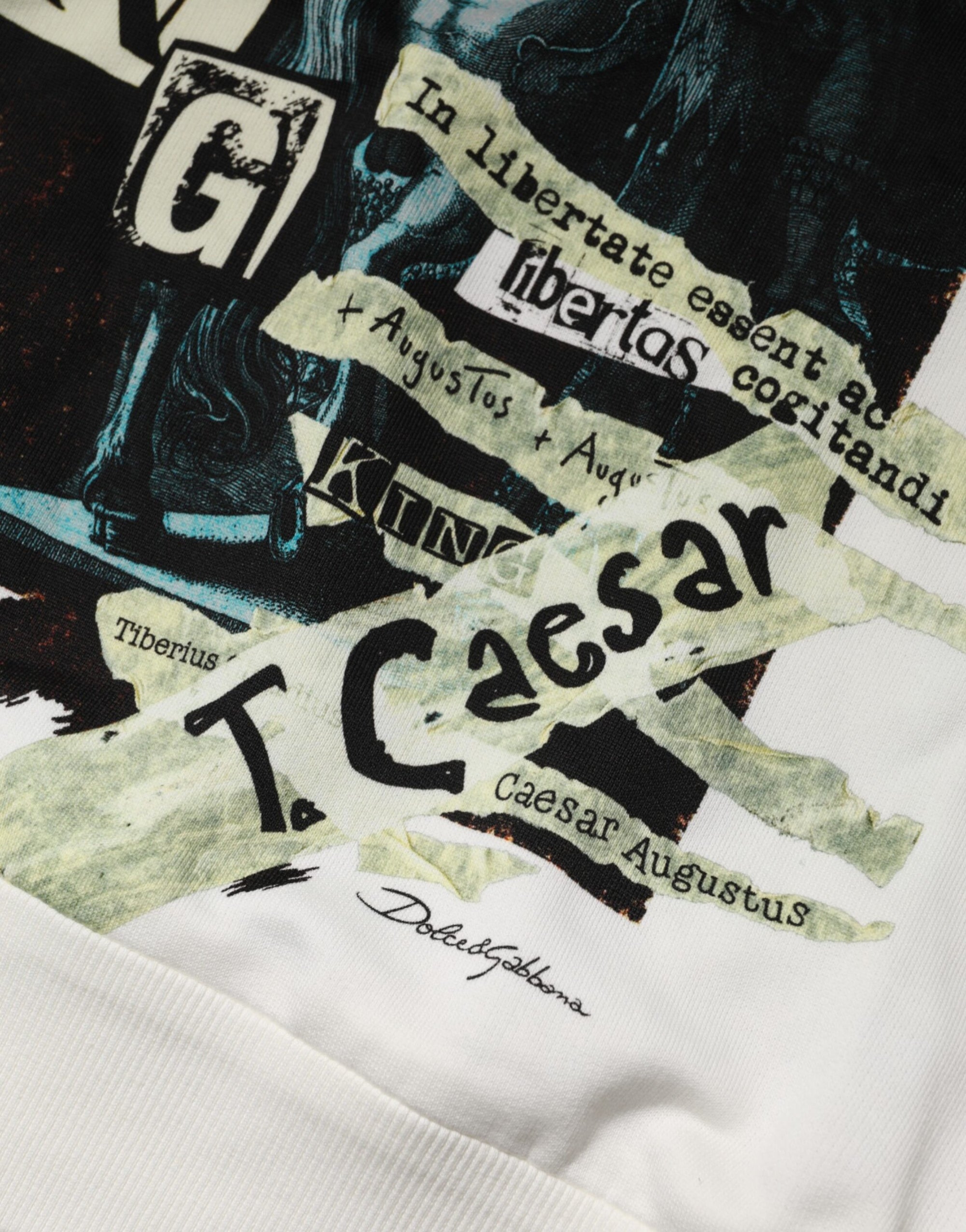 Sweat-shirt à capuche Dolce &amp; Gabbana blanc King Caesar