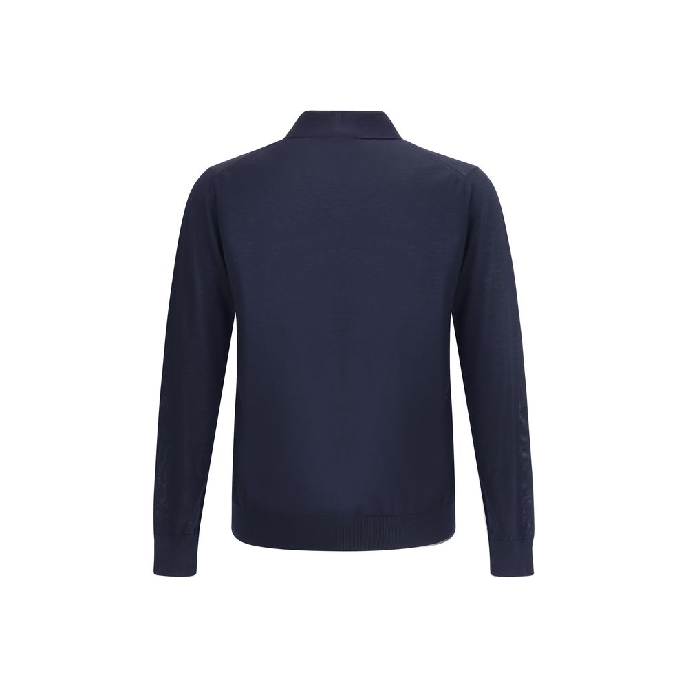 Pull polo en laine Prada