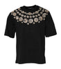 Dolce & Gabbana Black Coin Print Cotton Crew Neck T-shirt