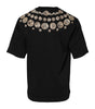 Dolce & Gabbana Black Coin Print Cotton Crew Neck T-shirt