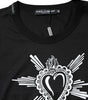 Dolce & Gabbana Black Sacred Heart Cotton Crew Neck T-shirt