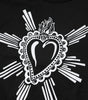 Dolce & Gabbana Black Sacred Heart Cotton Crew Neck T-shirt