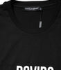 Dolce & Gabbana Black DG Vib3 Print Cotton Crew Neck T-shirt