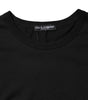 Dolce & Gabbana Black Logo Patch Cotton Crew Neck T-shirt