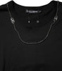 Dolce & Gabbana Black Chain Necklace Cotton Crewneck T-shirt
