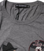 T-shirt ras du cou en coton gris Dolce &amp; Gabbana #DGFamily
