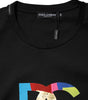 Dolce &amp; Gabbana Black DG Logo Print Cotton Crew Neck T-shirt