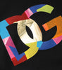 Dolce &amp; Gabbana Black DG Logo Print Cotton Crew Neck T-shirt