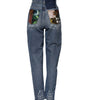 Dolce &amp; Gabbana Blue AMBER Tattered High Waist Denim Jeans 