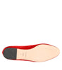 Dolce &amp; Gabbana Red Velvet DG Heart Loafers Flats Shoes
