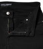 Dolce & Gabbana Black Cotton Skinny Mid Waist Denim Jeans