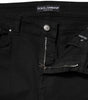 Dolce & Gabbana Black Cotton Skinny Mid Waist Denim Jeans