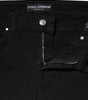 Dolce & Gabbana Black Cotton Skinny Mid Waist Denim Jeans