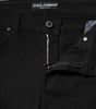 Jean skinny taille moyenne en coton noir Dolce &amp; Gabbana 