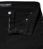 Dolce & Gabbana Black Cotton Skinny Mid Waist Denim Jeans 