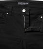 Dolce & Gabbana Black Cotton Skinny Mid Waist Denim Jeans