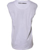 Dolce & Gabbana White Cotton Sleeveless Printed Tank T-shirt