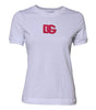Dolce & Gabbana White Cotton DG Logo Embroidery Top T-shirt 