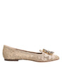 Dolce & Gabbana Ivory Taormina Lace Crystals Flats Shoes