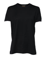 T-shirt à manches courtes en coton noir imprimé DG Dolce &amp; Gabbana 