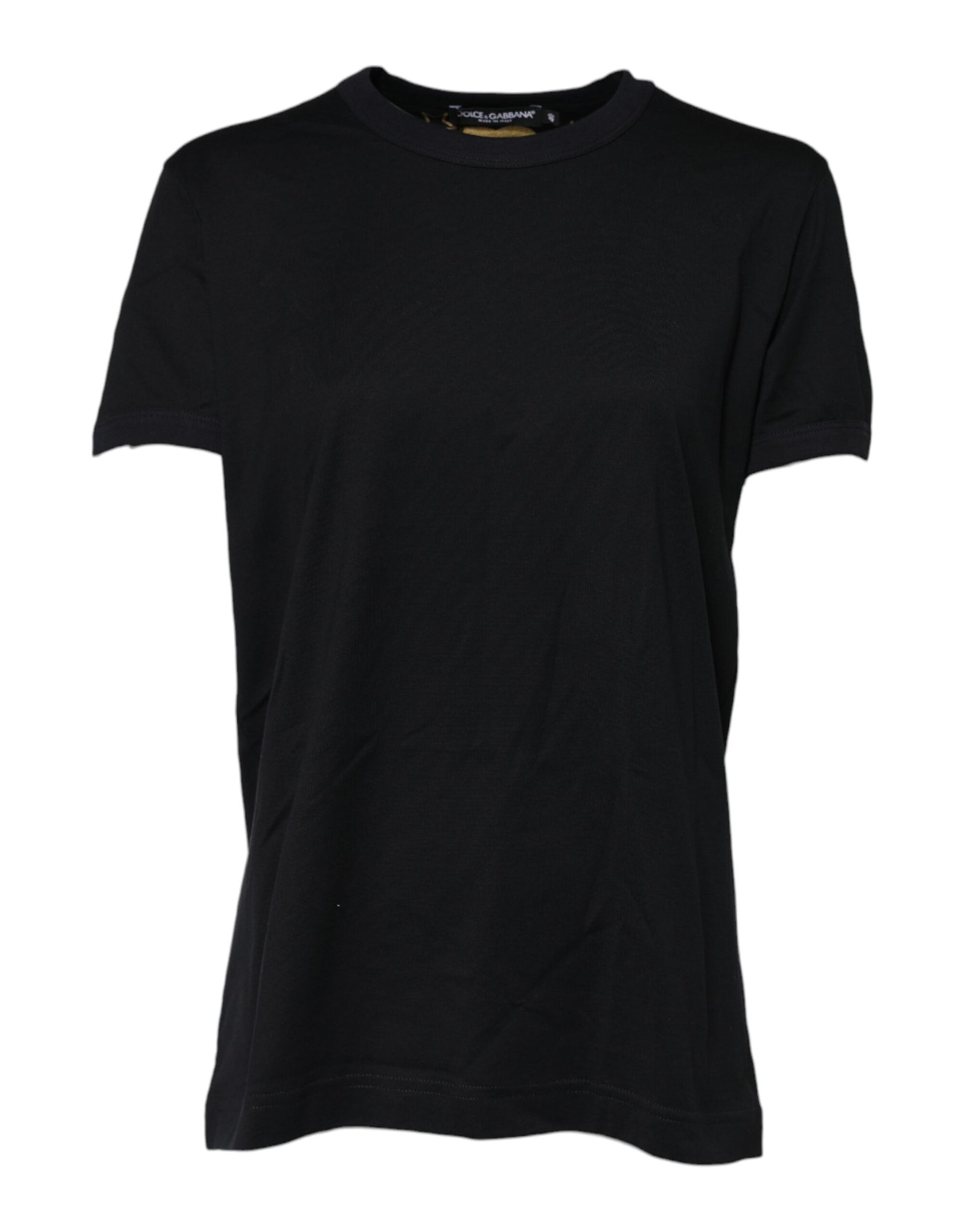 T-shirt à manches courtes en coton noir imprimé DG Dolce &amp; Gabbana 