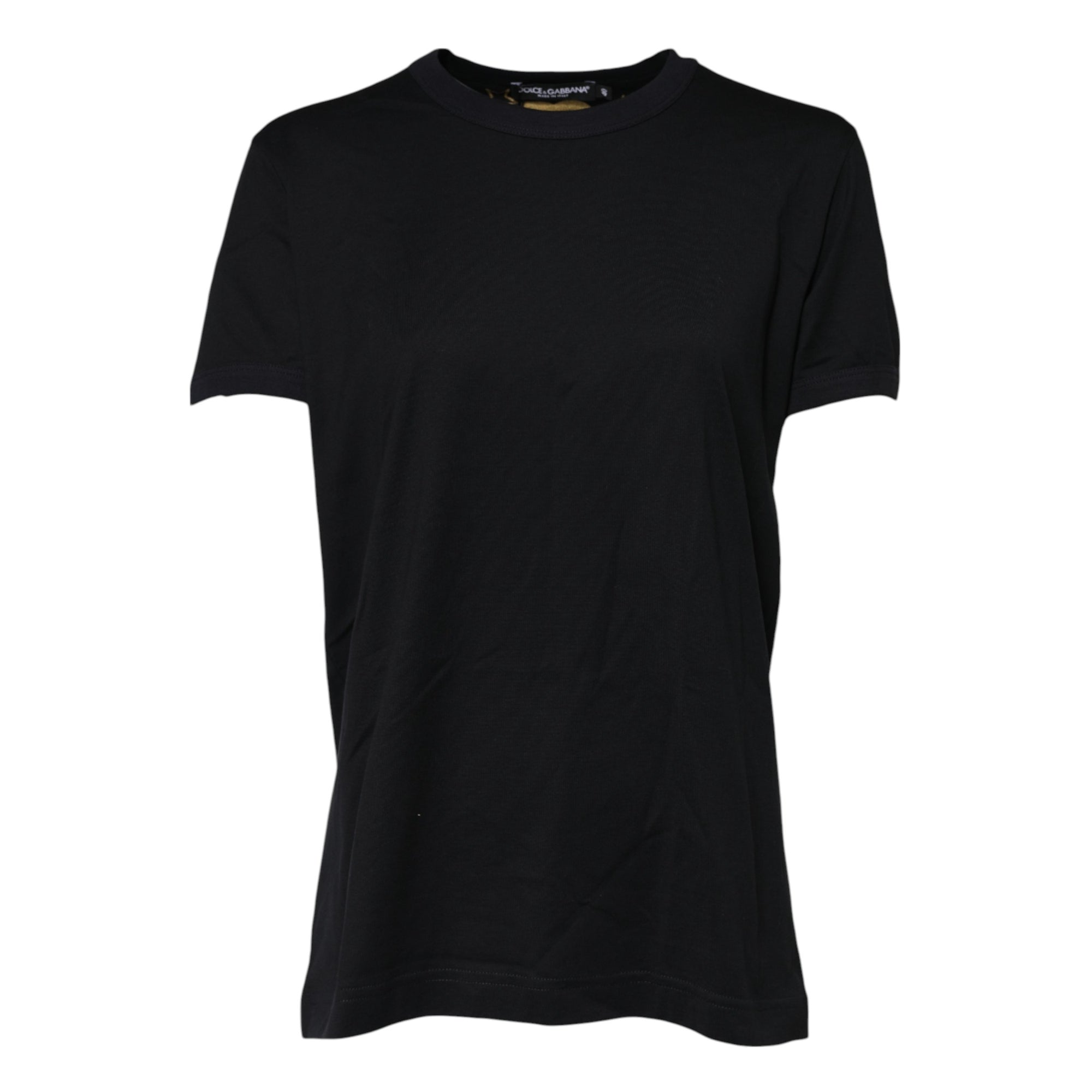 T-shirt à manches courtes en coton noir imprimé DG Dolce &amp; Gabbana 