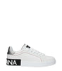 Dolce & Gabbana White Leather Low Tops