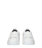 Dolce & Gabbana White Leather Low Tops