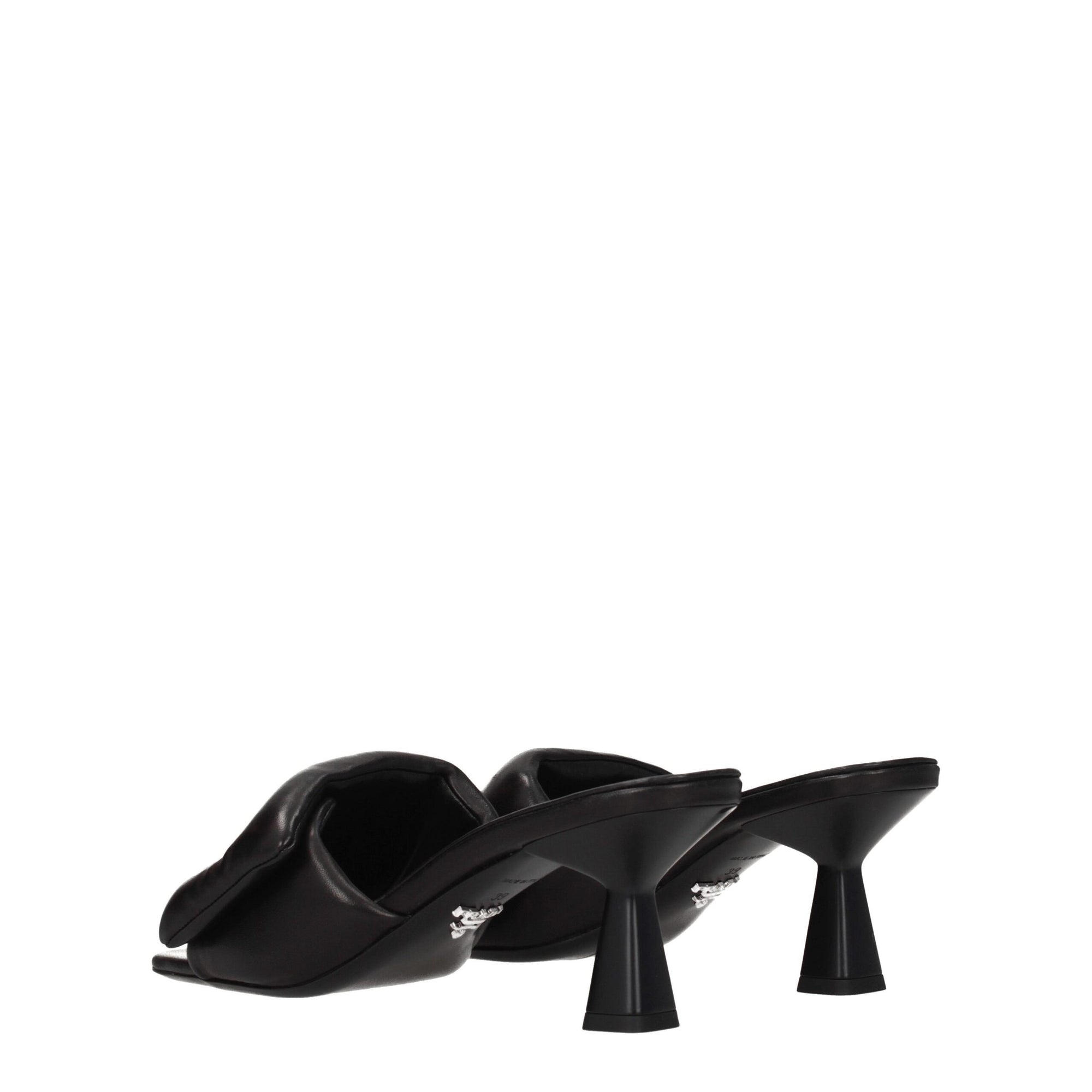 Prada Black Leather Platforms