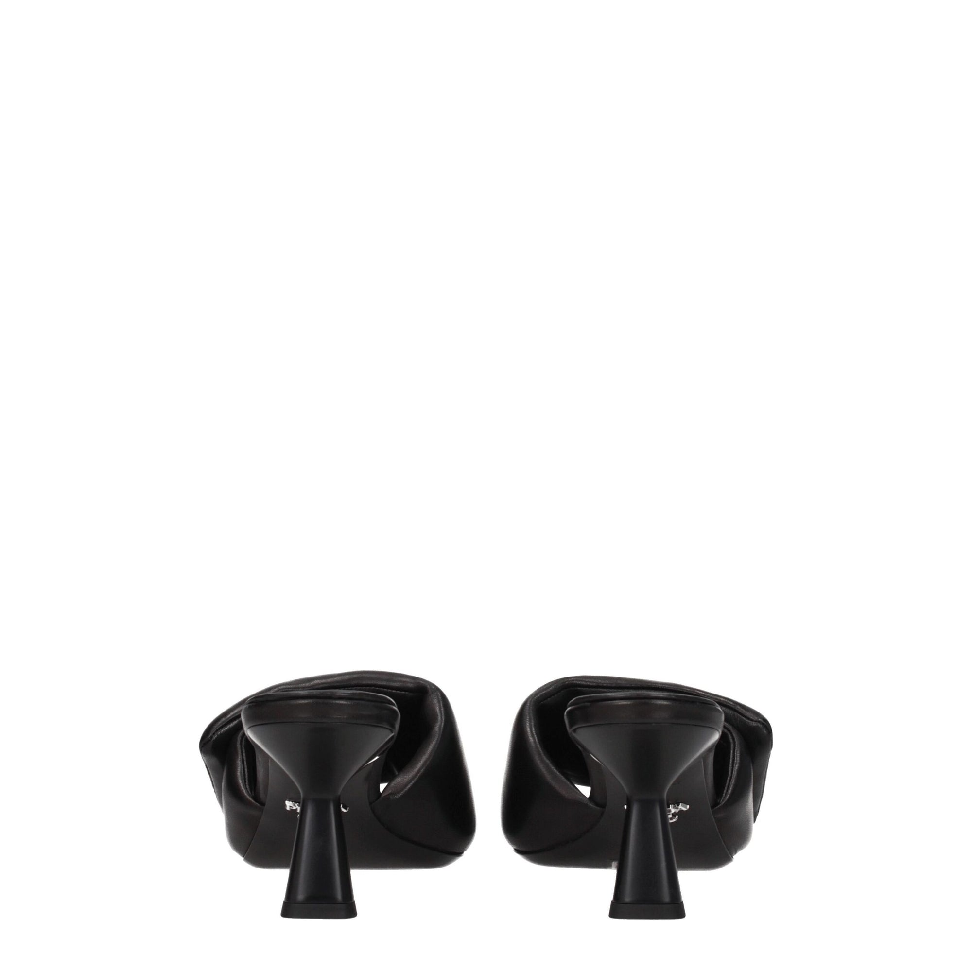 Prada Black Leather Platforms