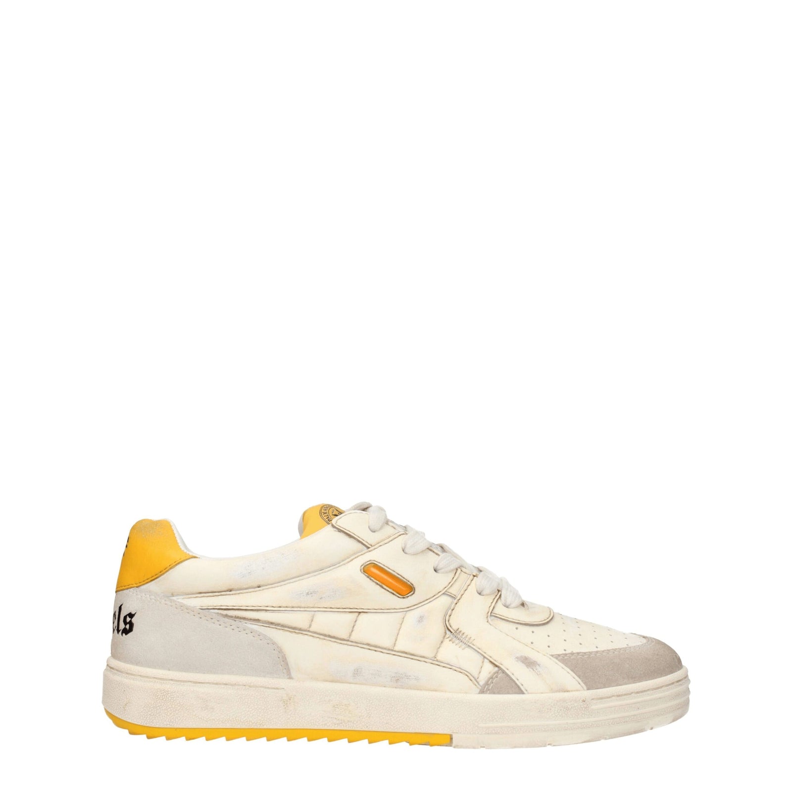 Palm Angels Beige Leather Chunky Sneakers