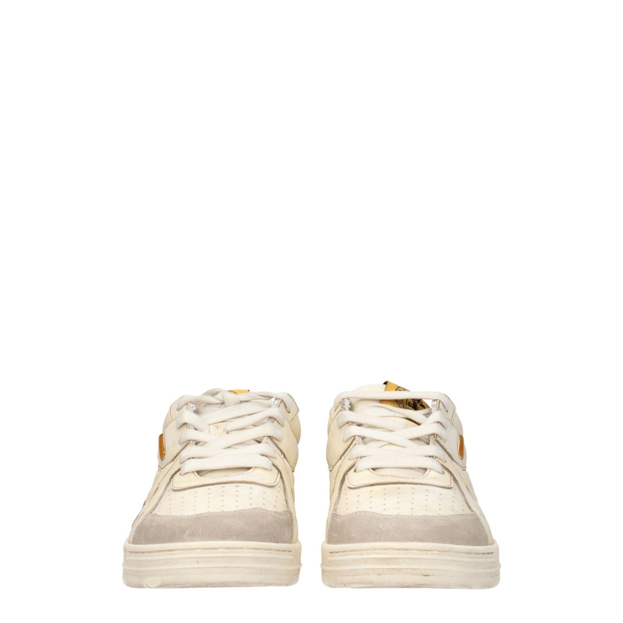 Palm Angels Beige Leather Chunky Sneakers