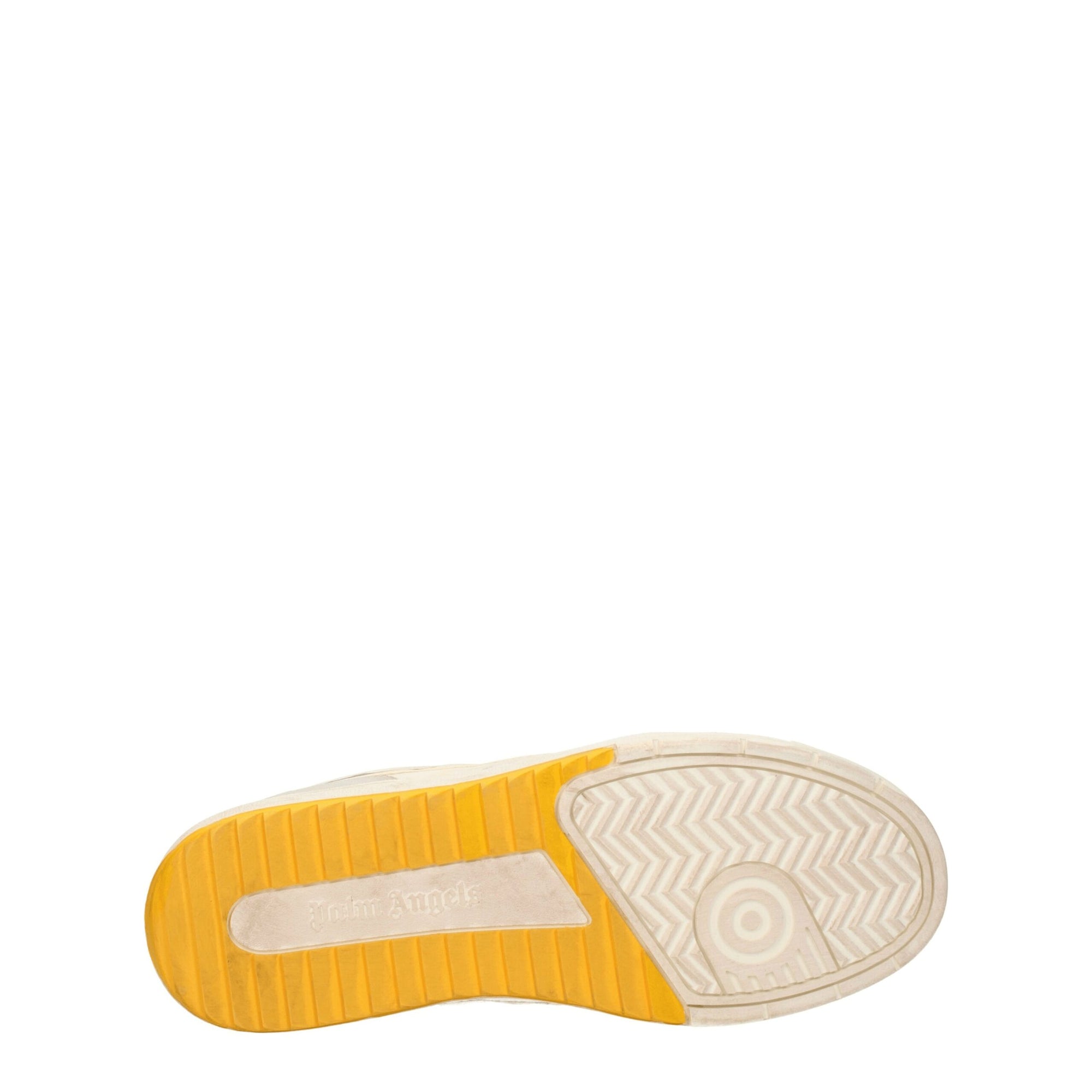 Palm Angels Beige Leather Chunky Sneakers