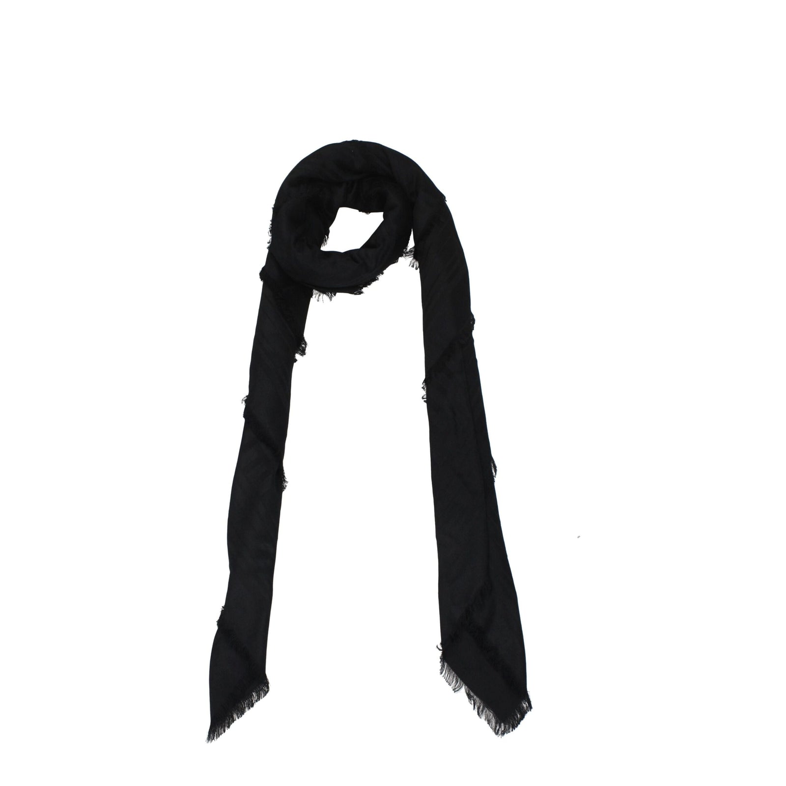 Balmain Black Viscose Foulards