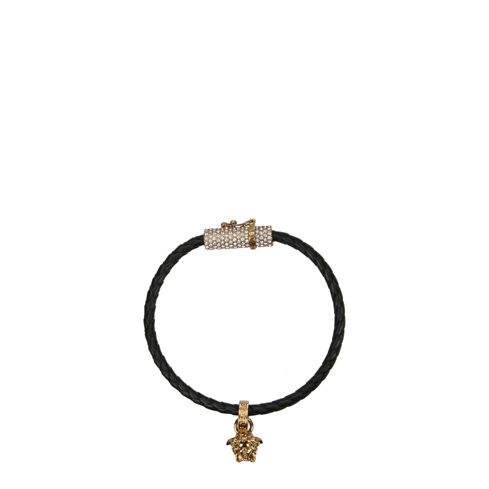Versace Black Leather Bracelets
