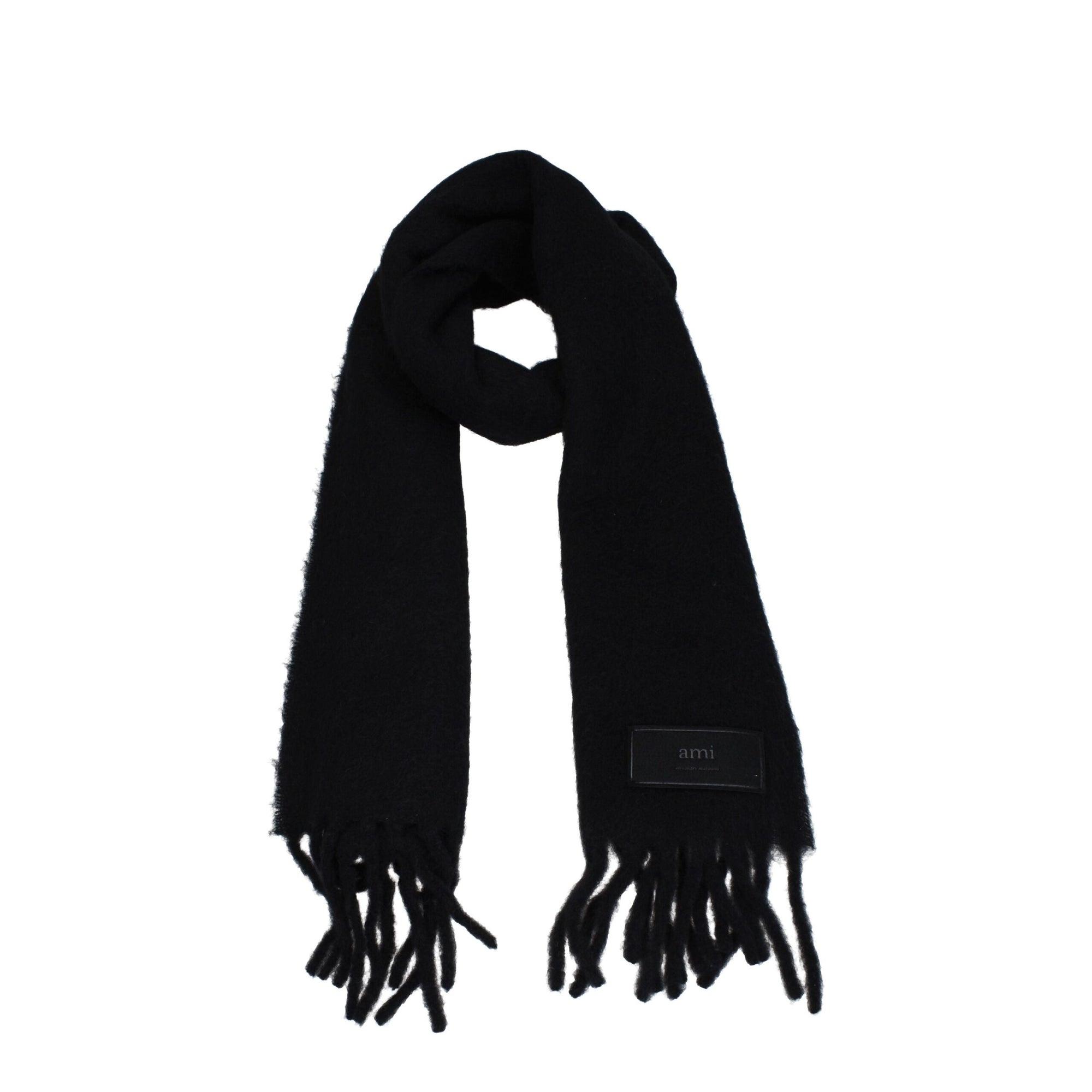 Foulards en cuir noir Ami Paris