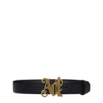 Ceintures classiques en cuir noir Palm Angels