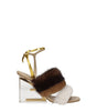 Fendi Brown Mink Strap-Ons Sandals