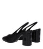 Max Mara Black Leather High Heel Pumps