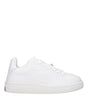 Burberry White Leather Low Tops