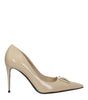 Dolce & Gabbana Beige Leather High Heel Pumps