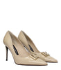 Dolce & Gabbana Beige Leather High Heel Pumps
