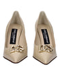Dolce & Gabbana Beige Leather High Heel Pumps
