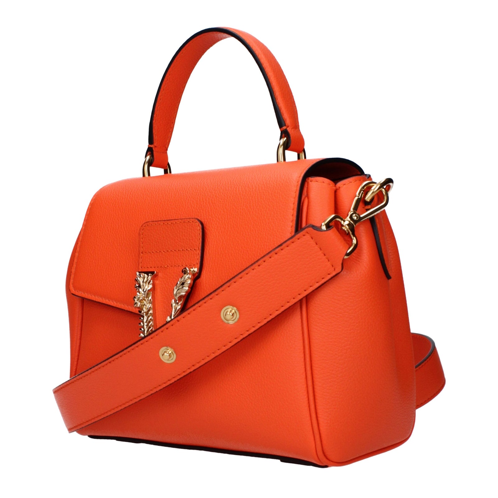 Sacs à main en cuir orange Versace